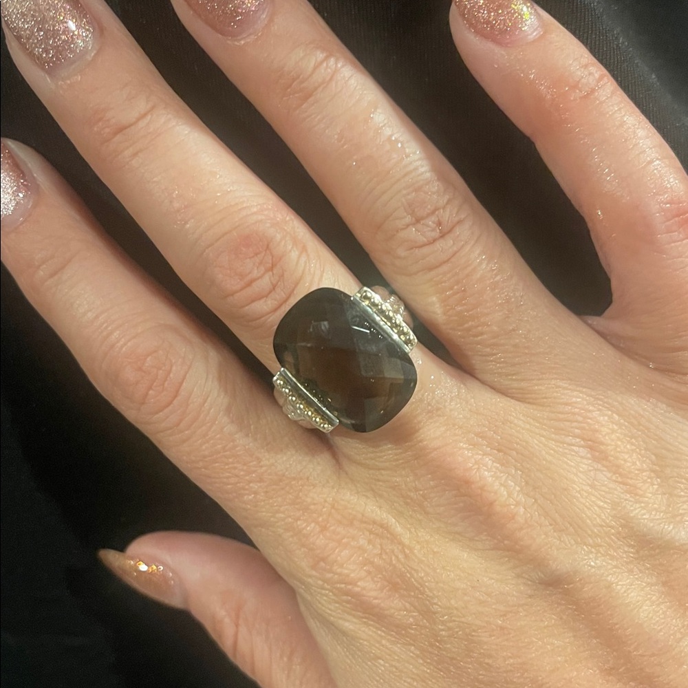 Smokey Quartz Sterling silver ring